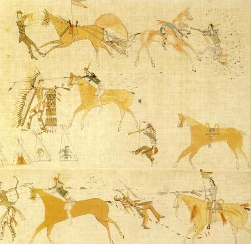Pictograph of the Battle of the Little Bighorn