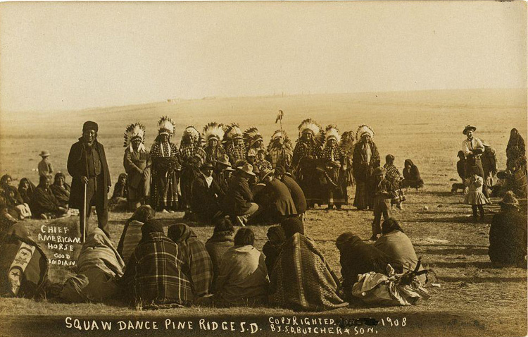 "Squaw Dance," Pine Ridge, 1908