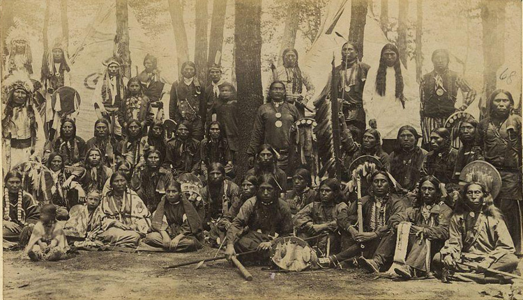 Buffalo Bill's Wild West Show cast, 1886, Staten Island, New York